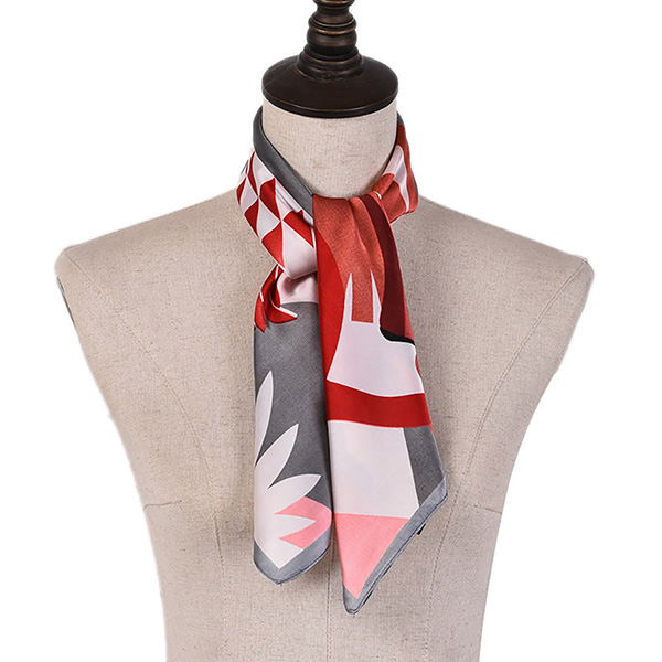 China silk scarf 70cm cartoon animal square scarf