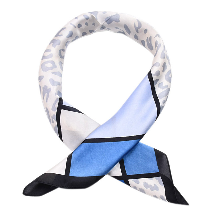 China silk scarf Leopard print small square scarf wholesale 70cm