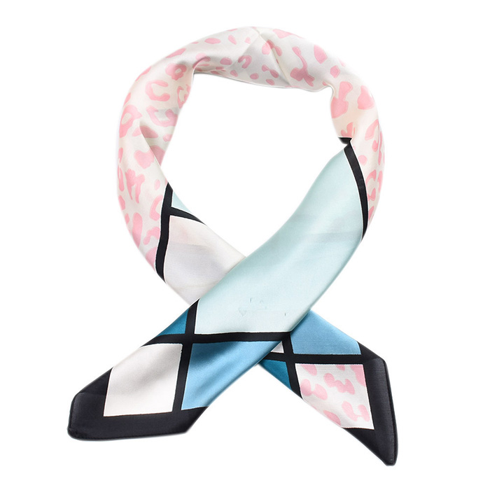 China silk scarf Leopard print small square scarf wholesale 70cm