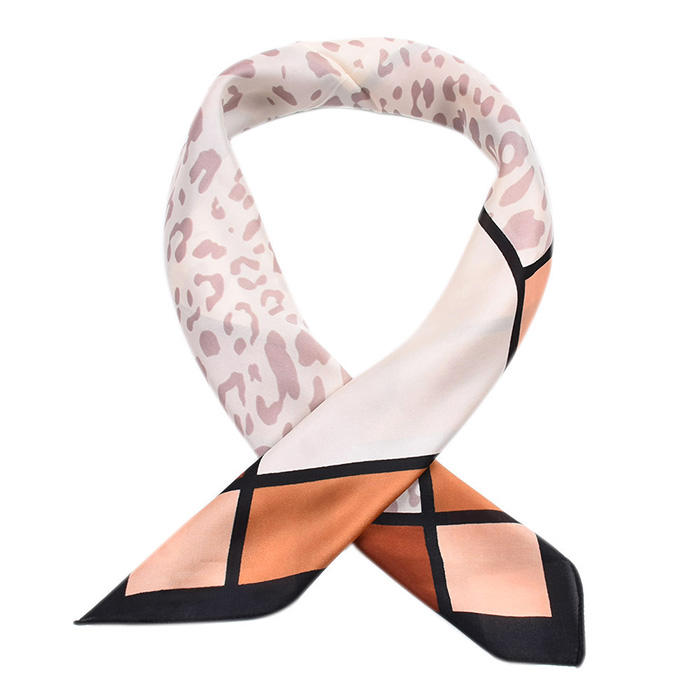 China silk scarf Leopard print small square scarf wholesale 70cm