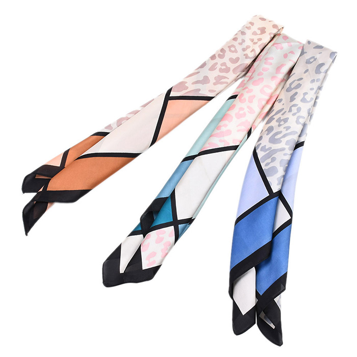 China silk scarf Leopard print small square scarf wholesale 70cm