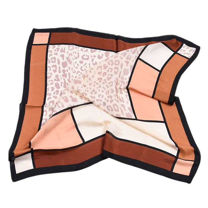 China silk scarf Leopard print small square scarf wholesale 70cm