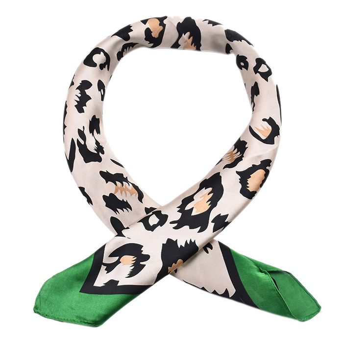 New Silk Satin Leopard Print 70CM Square Scarf China silk scarf