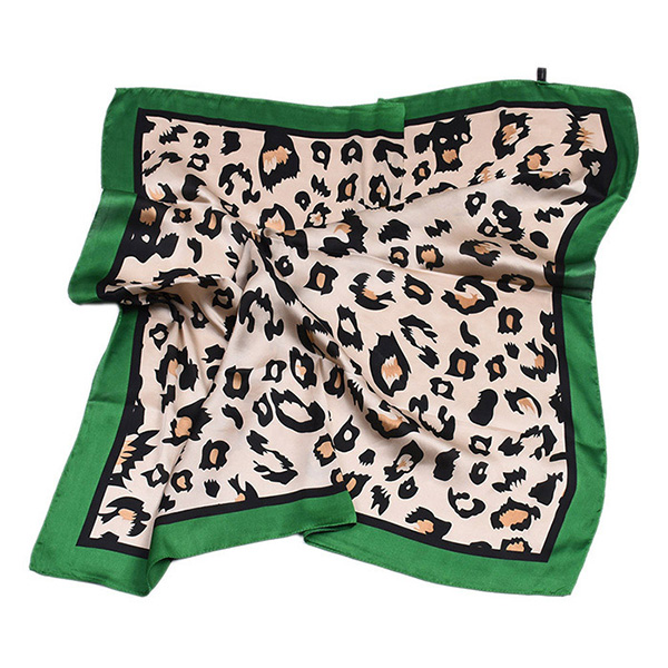 New Silk Satin Leopard Print 70CM Square Scarf China silk scarf