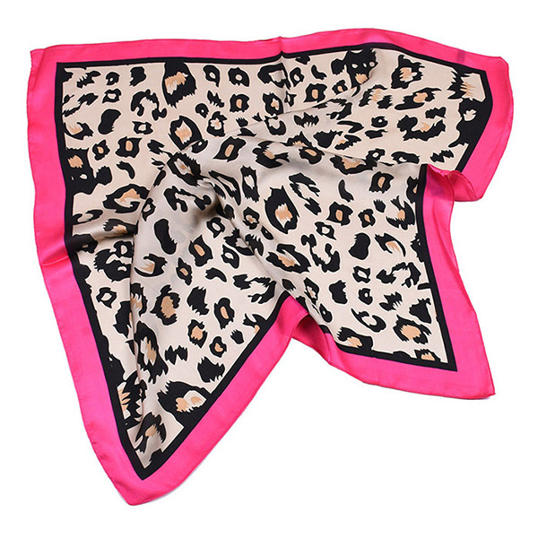 New Silk Satin Leopard Print 70CM Square Scarf China silk scarf