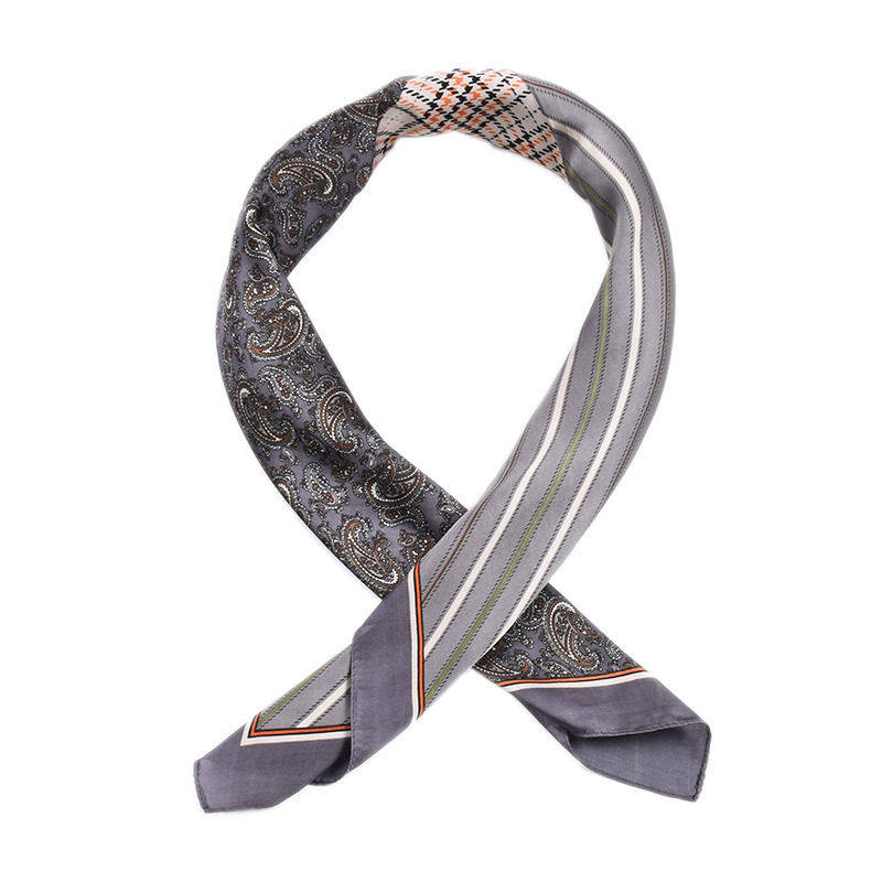 Wholesale cashew print silk 70cm square scarf satin silk scarf