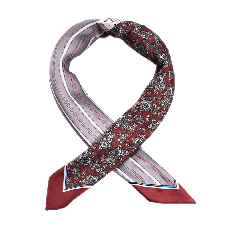 Wholesale cashew print silk 70cm square scarf satin silk scarf