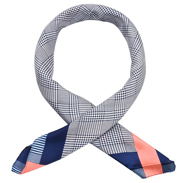 Wholesale Houndstooth 70cm Square Scarf Women Silk Scarf