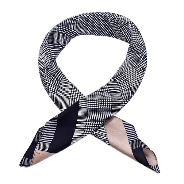 Wholesale Houndstooth 70cm Square Scarf Women Silk Scarf