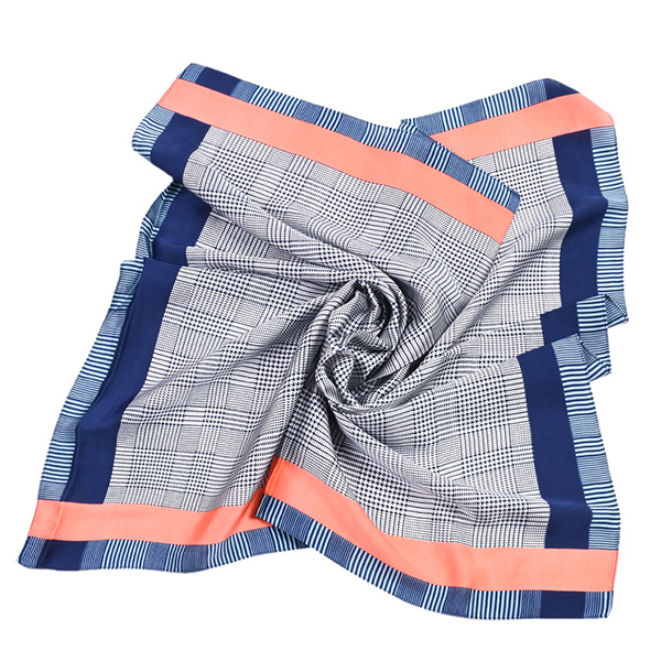 Wholesale Houndstooth 70cm Square Scarf Women Silk Scarf