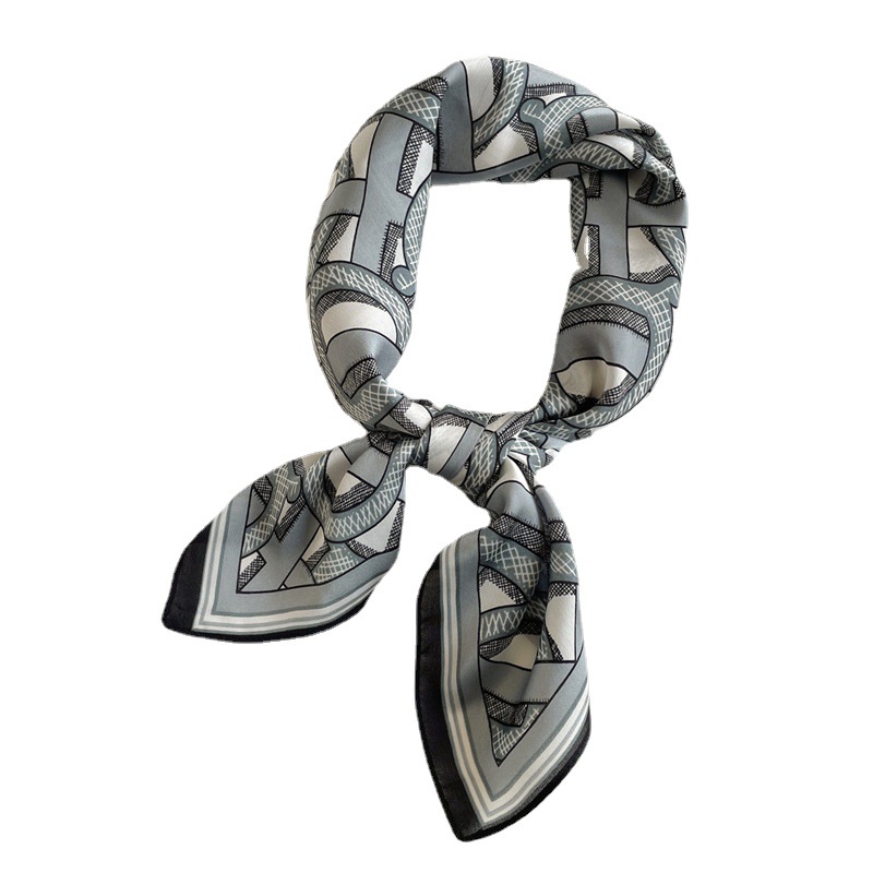 70cm square scarf silk scarf fashion letters color matching scarf