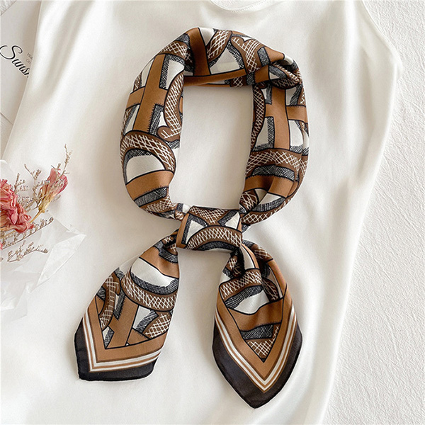 70cm square scarf silk scarf fashion letters color matching scarf