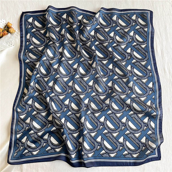 70cm square scarf silk scarf fashion letters color matching scarf