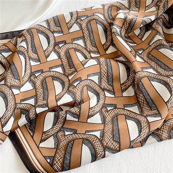 70cm square scarf silk scarf fashion letters color matching scarf