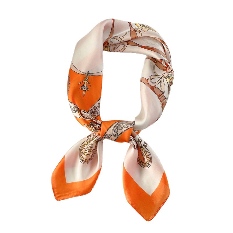 Wholesale fashion color matching chain scarf women neck bear 70cm square scarf