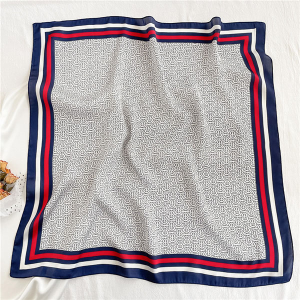Wholesale Letter color block tie scarf 70cm bib scarf for women