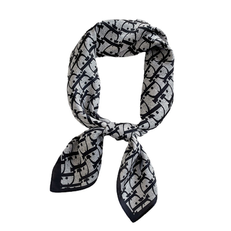 Wholesale Letter silk scarf ladies silk scarf stewardess scarf tied bag scarf