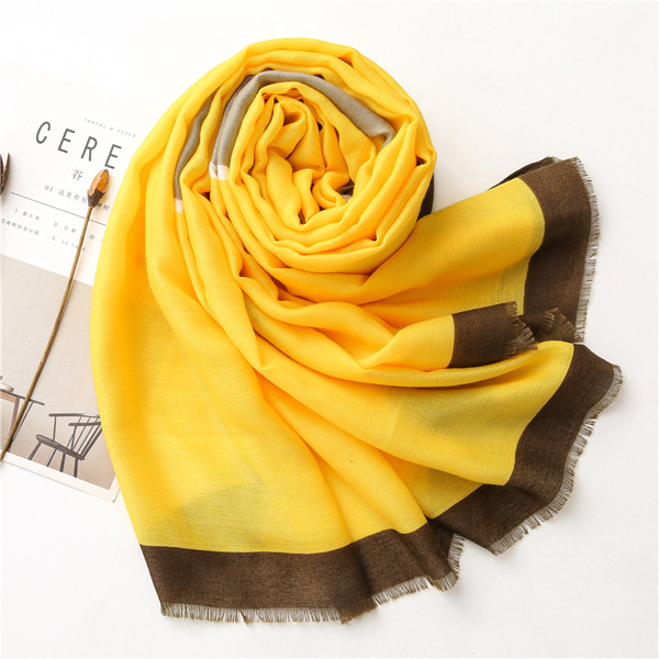 Women cotton scarf yellow foreign style fashionable shawl