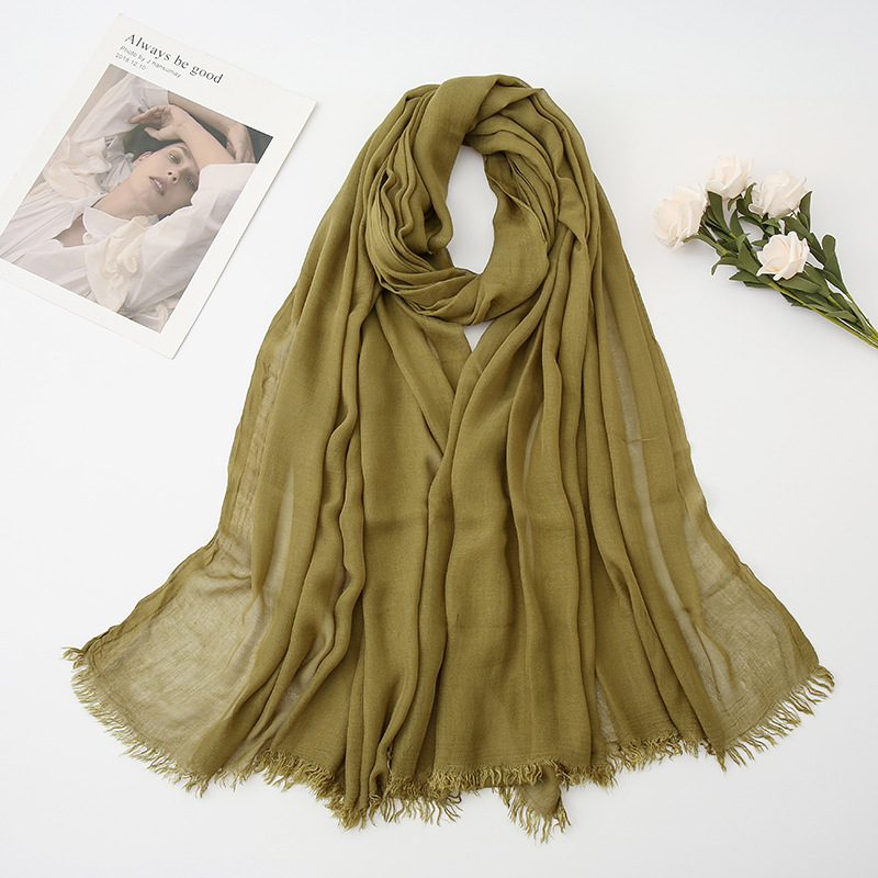 Malaysia tr cotton scarf Muslim shawl women head cotton linen Scarf