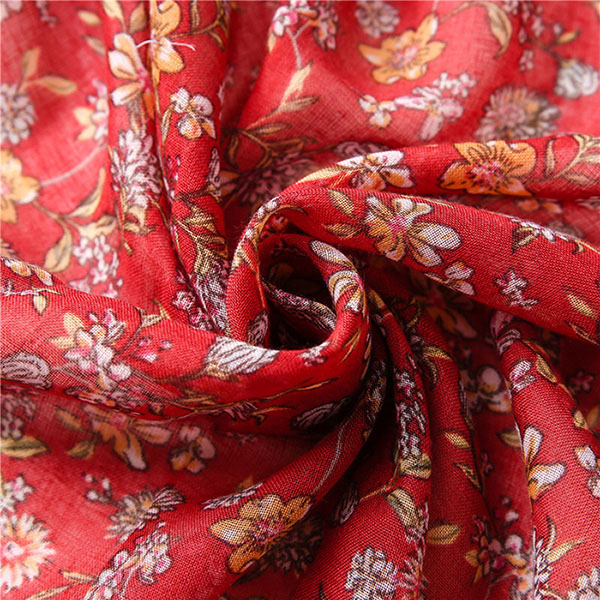 Spanish women cotton linen flower scarf shade shawl wholesale