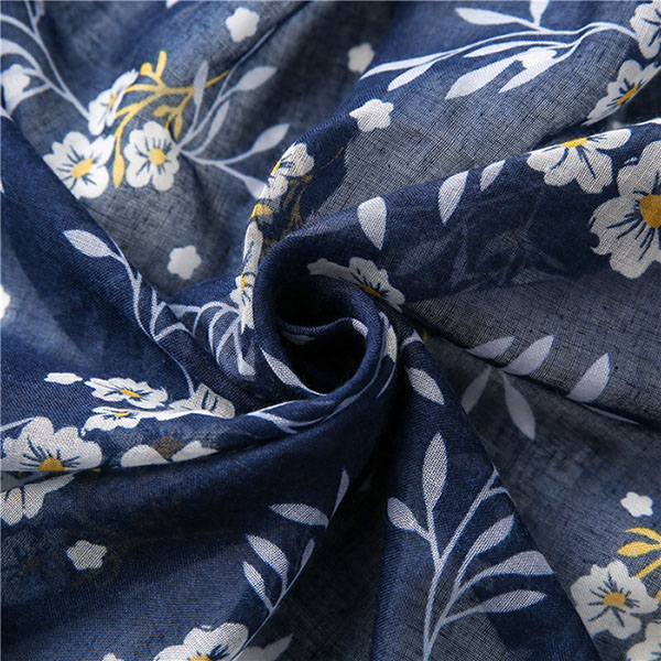 Bohemian ethnic style cashew color matching cotton linen scarf women