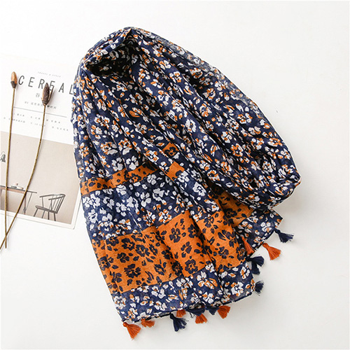 Vintage cotton linen silk scarf floret lady shawl china scarf wholesale