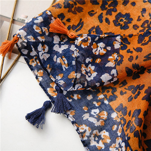 Vintage cotton linen silk scarf floret lady shawl china scarf wholesale