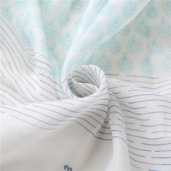 Wholesale floral scarf cotton linen shawl travel scarf for women