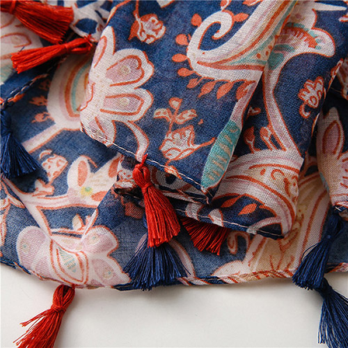 Flower American fashion women cotton scarves are available at cheap prices
