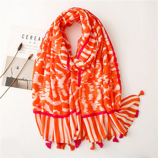 Greece leopard zebra pattern cotton linen scarf women beach towel scarf