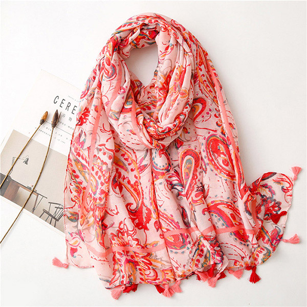 Romanian stitching cashew print scarf women cotton fashion scarf