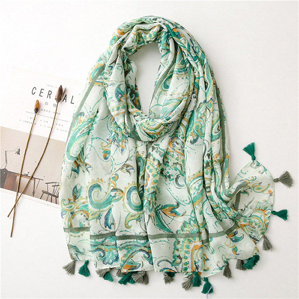 Romanian stitching cashew print scarf women cotton fashion scarf