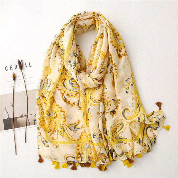 Romanian stitching cashew print scarf women cotton fashion scarf