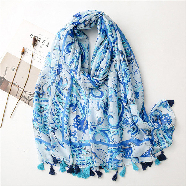 Romanian stitching cashew print scarf women cotton fashion scarf