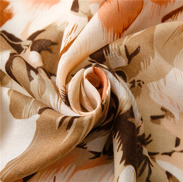 German butterfly flower cashew flower cotton linen scarf women