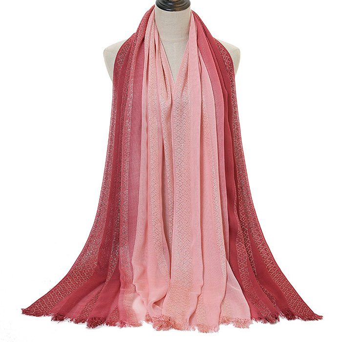 wholesale fashion scarves gradient cotton head scarf