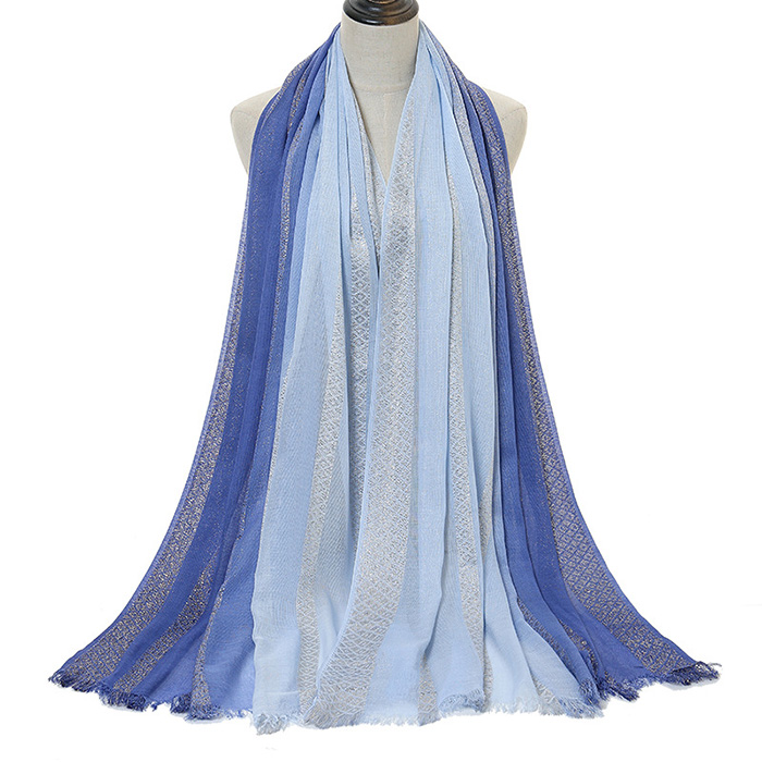 wholesale fashion scarves gradient cotton head scarf