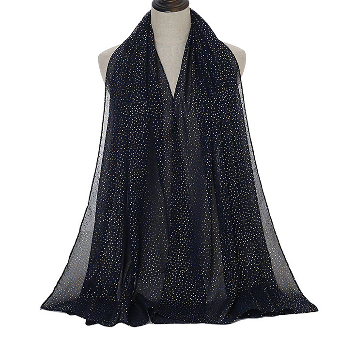 wholesale scarves and accessories bronzing pearl chiffon small dots ladies scarf