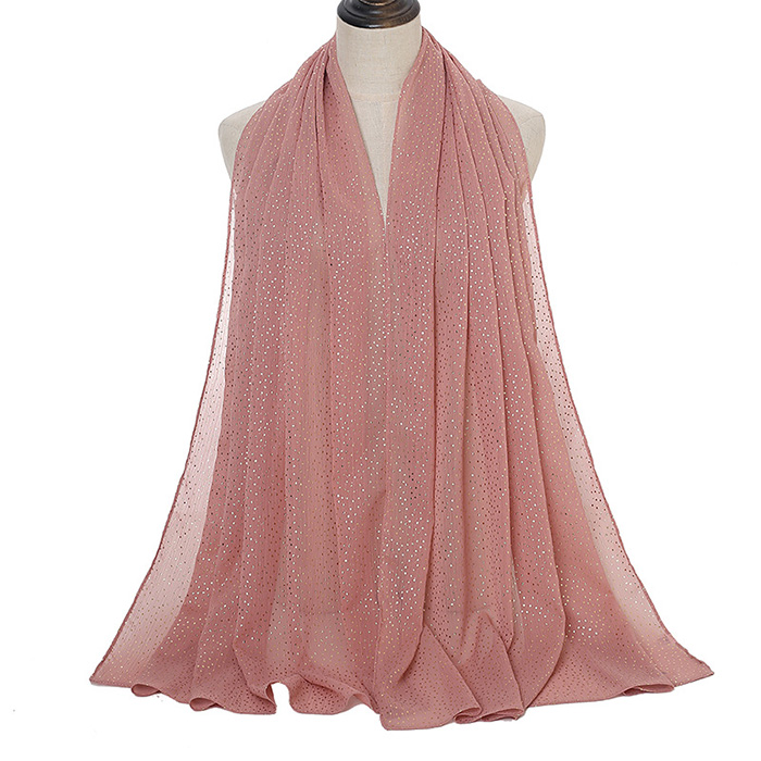 wholesale scarves and accessories bronzing pearl chiffon small dots ladies scarf