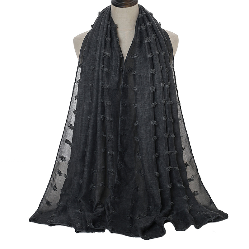 Cotton flocking check alexander mcqueen scarf 180cm