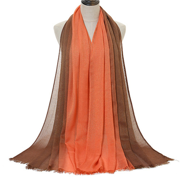 leopard print scarf gold silk thread gradient hair shawl