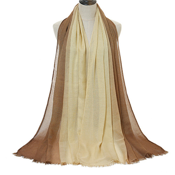 leopard print scarf gold silk thread gradient hair shawl