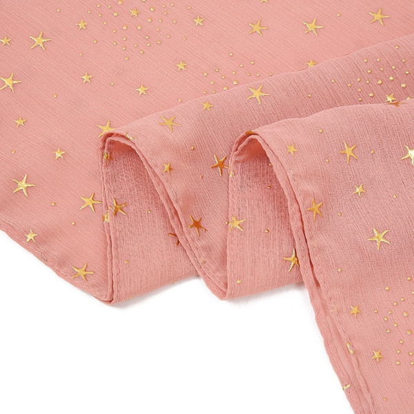 Star Bronzing Pearl Chiffon Scarf Malaysia Ladies Headscarf