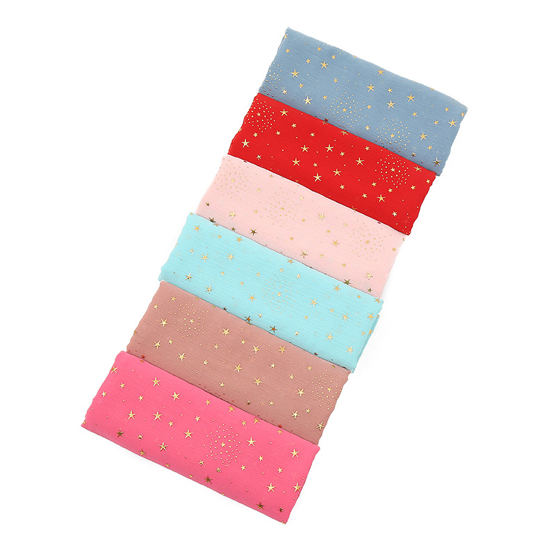 Star Bronzing Pearl Chiffon Scarf Malaysia Ladies Headscarf