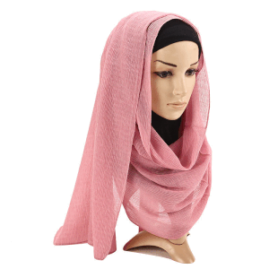 Hijab turban scarf solid color cotton crimped cotton scarf factory supply