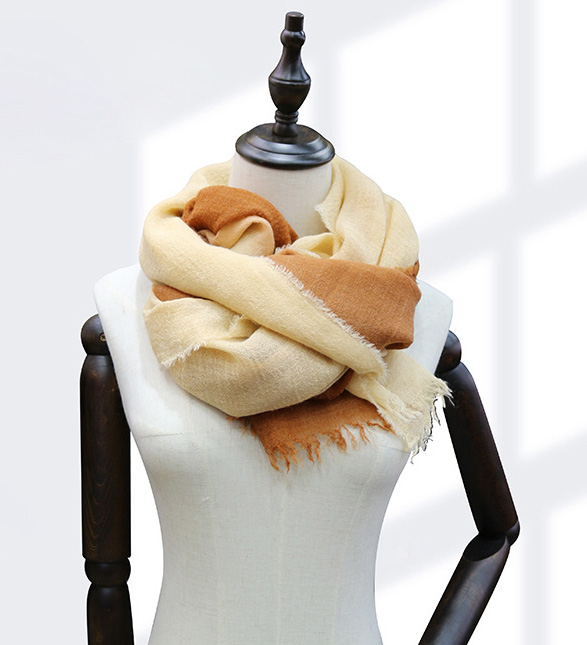 Winter cashmere warm scarf men women gradient shawl Factory supply