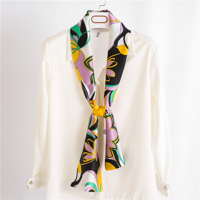 Women tie long thin section all-match dress scarf