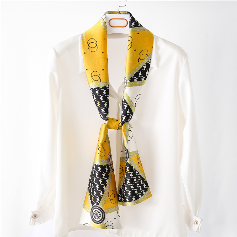 Star silk scarf women thin scarves Korean necktie wholesale