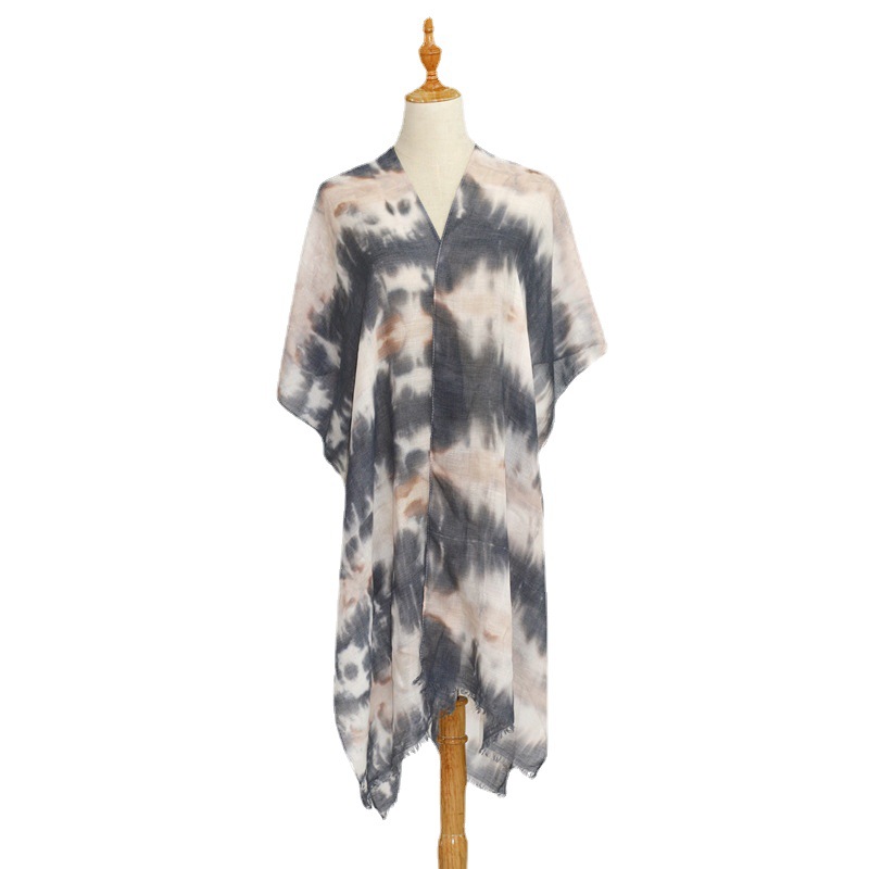 Tie dye scarf women big shawl gradient color beach scarf customization