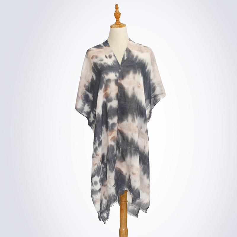 Tie dye scarf women big shawl gradient color beach scarf customization